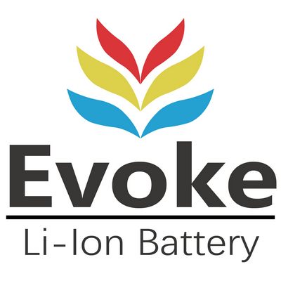 evocar logotipo li ion bateria evocar 方形logo 电池 tn