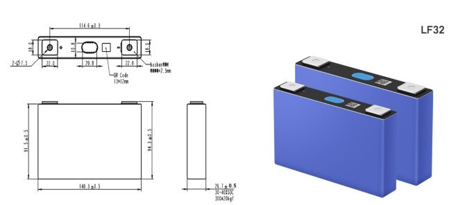 eve lfp battery lithium lifepo4 battery 3.2v 32ah lf32