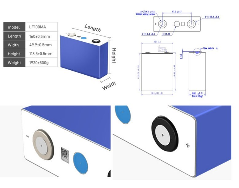 3.2v100ah lifpo4 battery lithium battery2